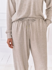 Chelsea Peers Grey Slub Knit Marl Joggers - Image 3 of 7