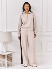 Chelsea Peers Brown Luxe Comfort Scuba Side Stripe Joggers - Image 2 of 6