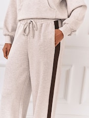 Chelsea Peers Brown Luxe Comfort Scuba Side Stripe Joggers - Image 3 of 6