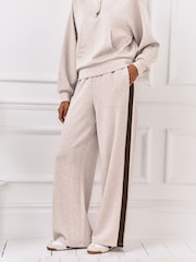 Chelsea Peers Brown Luxe Comfort Scuba Side Stripe Joggers - Image 5 of 6