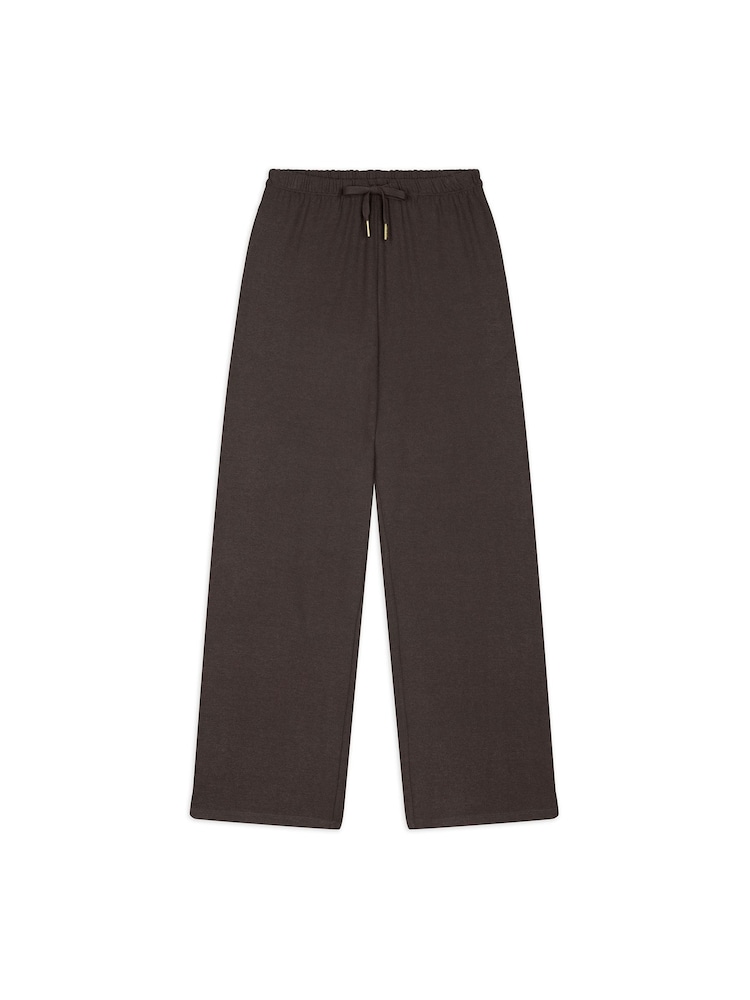 Chelsea Peers Brown Slub Knit Marl Joggers - Image 5 of 5