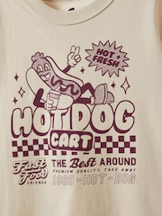 Cotton On Cream Jonny Short Sleeve Graphic Print T-Shirt - Image 2 of 2