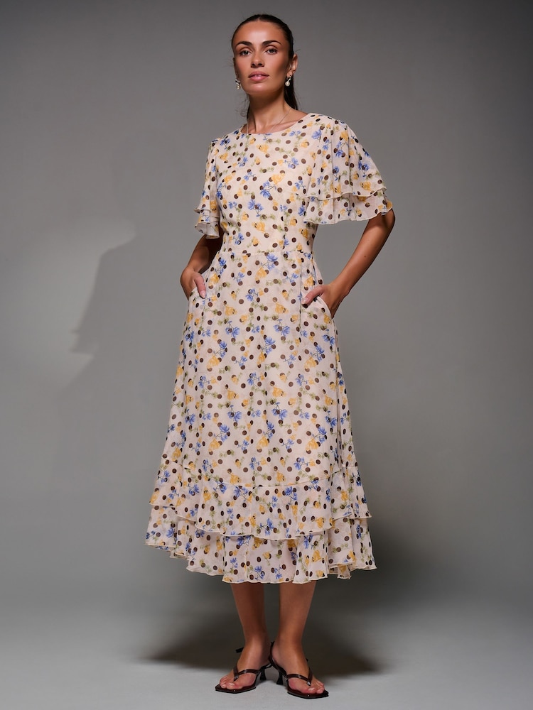 nude chiffon dress Vestido Maxi de Chifn Bali - Nude