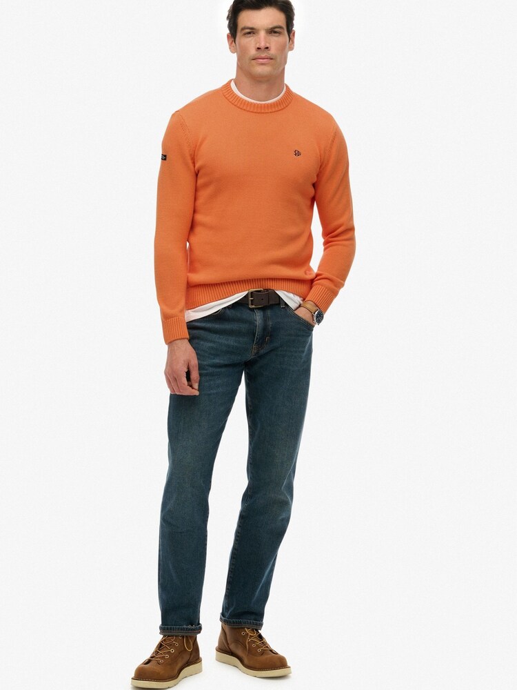 Superdry Orange Preppy Cotton Jumper - Image 5 of 5 Superdry Orange Preppy Cotton Jumper - Image 5 of 5