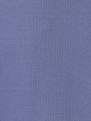 Threadbare Blue Ribbed Jersey Button Up Cardigan - Image 5 of 5