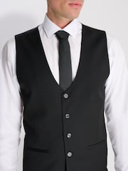 Harry Brown Black Raffi Slim Fit Suit Waistcoat - Image 1 of 3