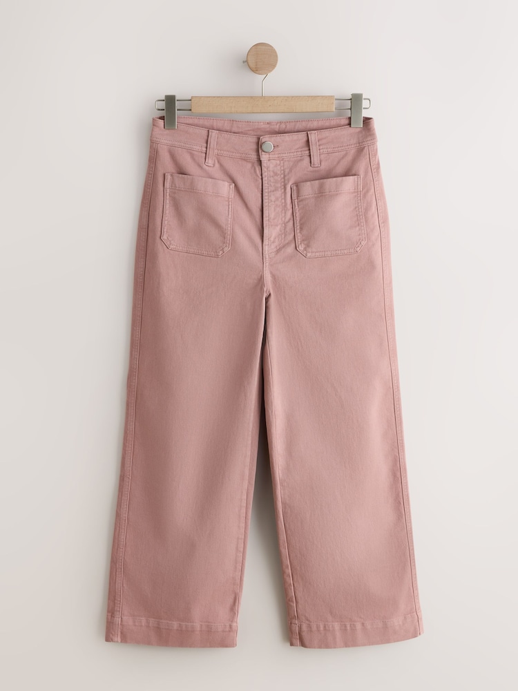 Pink/Ditsy Patch Pocket Cropped Jeans 2 Pack - Image 2 of 5