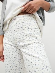 Pink/Ditsy Patch Pocket Cropped Jeans 2 Pack - Image 8 of 11