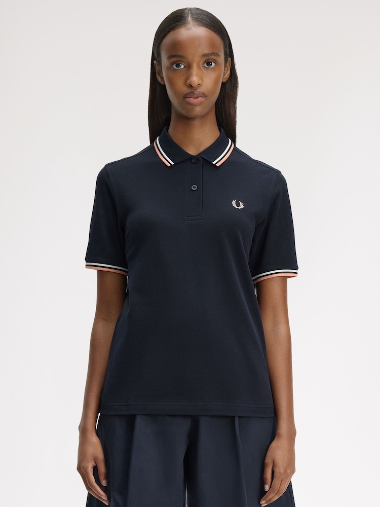Fred Perry Blue The Twin Tipped Fred Perry Shirt - Image 1 of 5 Fred Perry Blue The Twin Tipped Fred Perry Shirt - Image 1 of 5