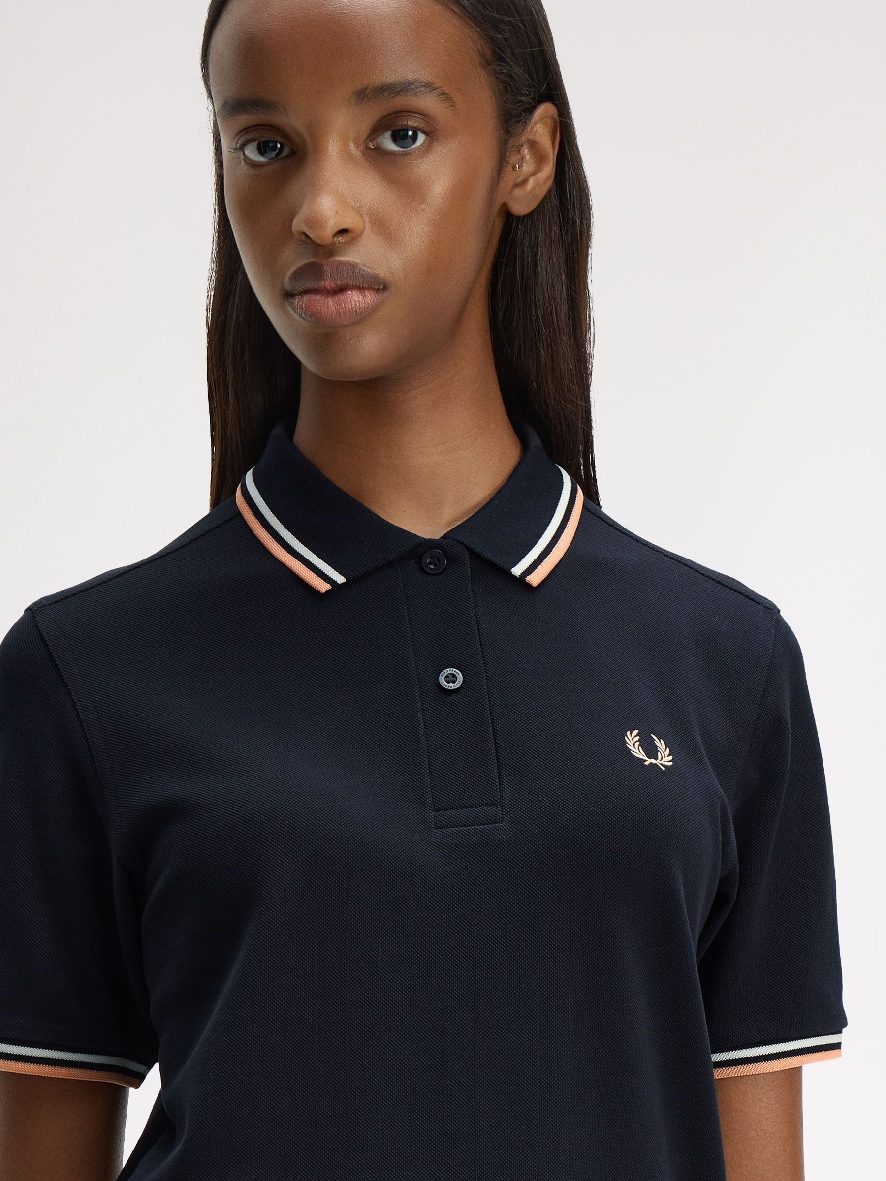 トップス FRED PERRY Twin Tipped Ribbed Polo Shirt Kopen Fred Perry The Twin Tipped Fred Perry Shirt van Next Nederland
