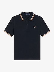 Fred Perry Blue The Twin Tipped Fred Perry Shirt - Image 5 of 5