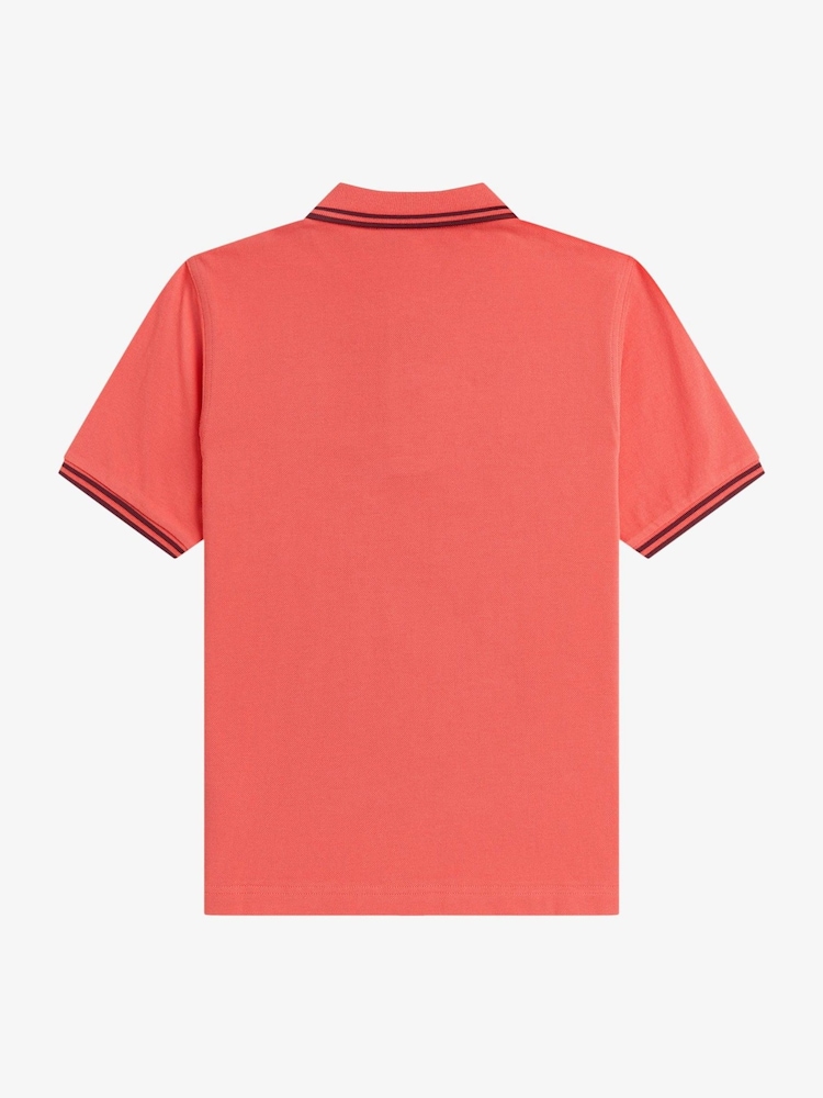 Fred Perry Pink The Twin Tipped Shirt - Image 2 of 3
