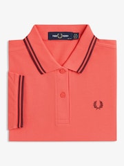 Fred Perry Coral Pink Twin Tipped Polo Shirt - Image 5 of 5