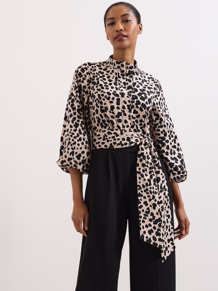 Phase Eight Black Leopard Jumpsuit - Image 1 of 7