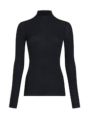 Nero - Hunkemoller T Shirt a collo alto super morbida, strato Base termico con cashmere - Immagine 7 di 7