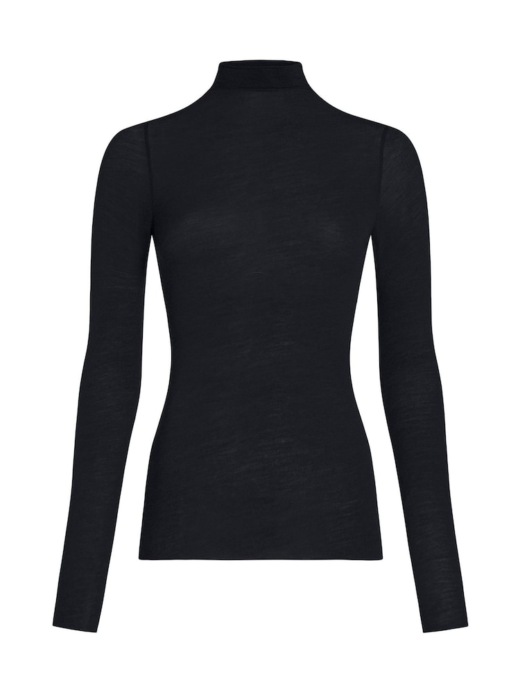 Nero - Hunkemoller T Shirt a collo alto super morbida, strato Base termico con cashmere - Immagine 7 di 7