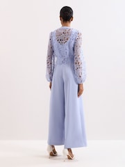 Phase Eight Blue Petite Winona Lace Jumpsuit - Image 2 of 8