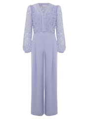 Phase Eight Blue Petite Winona Lace Jumpsuit - Image 8 of 8