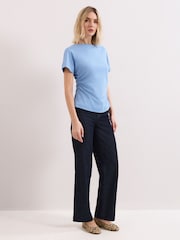 Phase Eight Blue Faye Pleat T-Shirt - Image 3 of 7