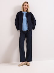 Phase Eight Blue Faye Pleat T-Shirt - Image 6 of 7