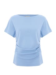 Phase Eight Blue Faye Pleat T-Shirt - Image 7 of 7