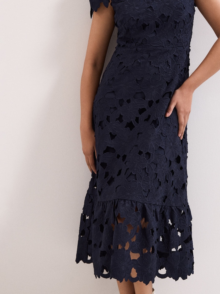 Buy Phase Eight Blue Petite Leilani Lace Dress from Next Mexico