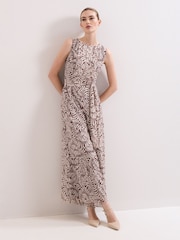 Phase Eight Brown Janine Leaf Jumpsuit - Image 1 of 7