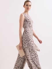 Phase Eight Brown Janine Leaf Jumpsuit - Image 3 of 7