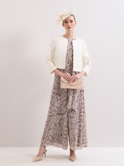 Phase Eight Brown Janine Leaf Jumpsuit - Image 6 of 7