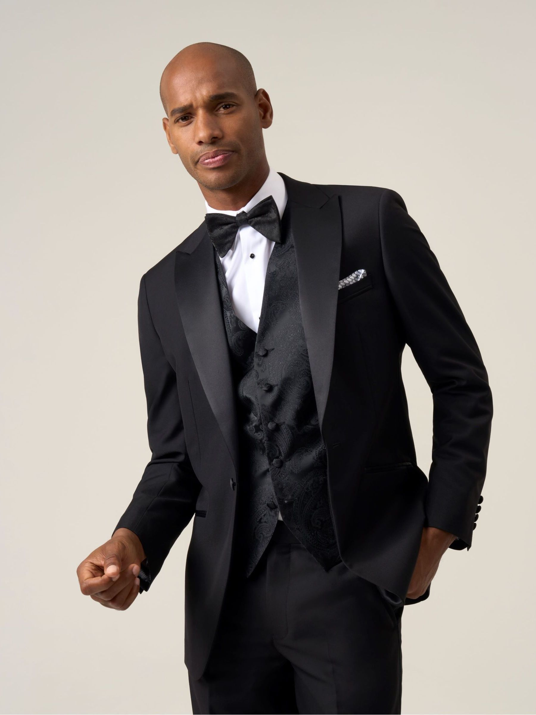 トップス 25ss TA TUXEDO PLEATED VEST SATIN TUXEDO WAISTCOAT