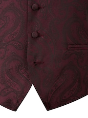Skopes Red Party Paisley Waistcoat - Image 6 of 6