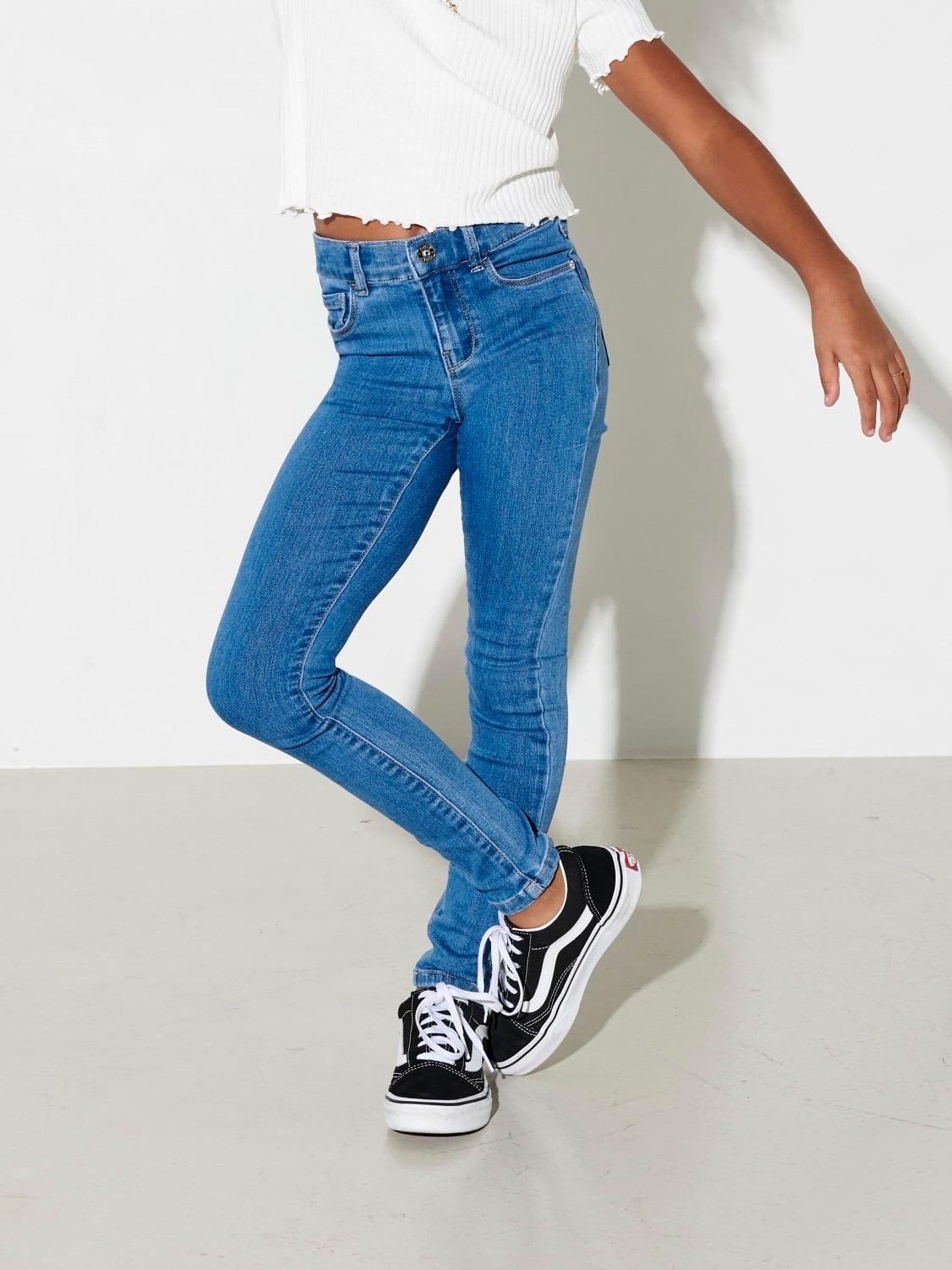 Only Kids Girls Medium Blue Skinny Jeans With Comfort Stretch - Image 1