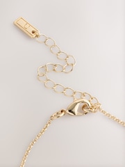 Gold Tone The Kings Trust X Next Change a Girls Life Campaign Hammered Disc Necklace - Image 5 of 5