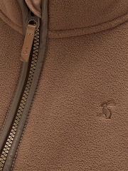 Joules Kids' Heritage Chocolate Brown Fleece Gilet - Image 3 of 6