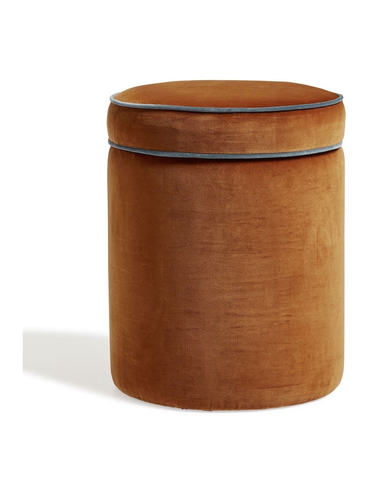 Oka Orange Samena Ottoman - Image 2 of 4