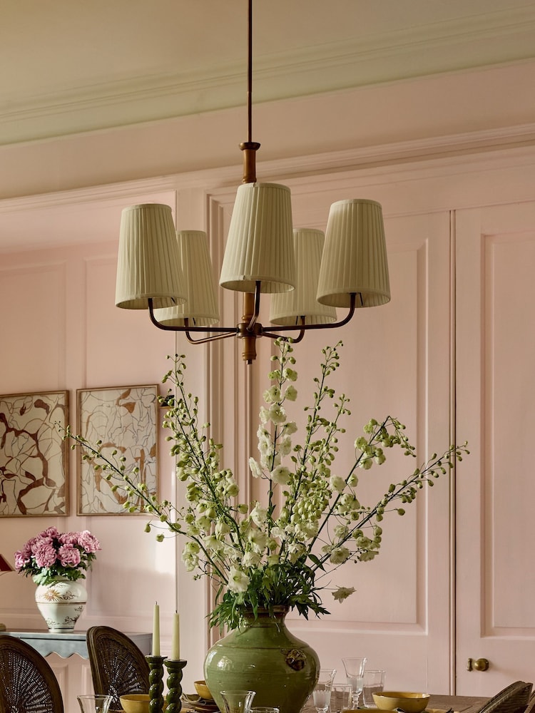 Oka Brass Verena Chandelier - Image 1 of 6 Oka Brass Verena Chandelier - Image 1 of 6