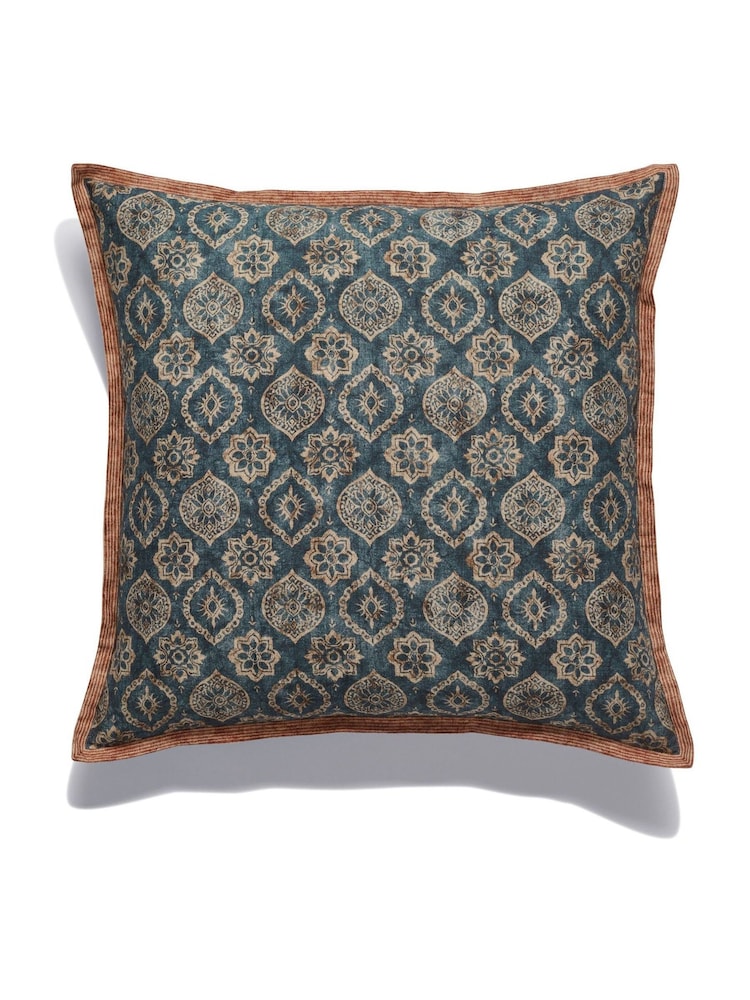 Oka Blue Andromeda Cushion Cover - Image 1 of 3