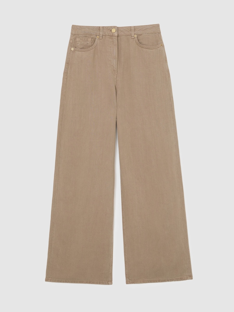Reiss Carmen Lyocell-Linen Wide-Leg Trousers - Bild 2 von 7