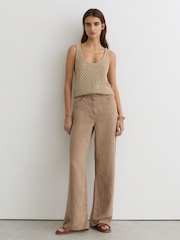 Reiss Carmen Lyocell-Linen Wide-Leg Trousers - Bild 1 von 8