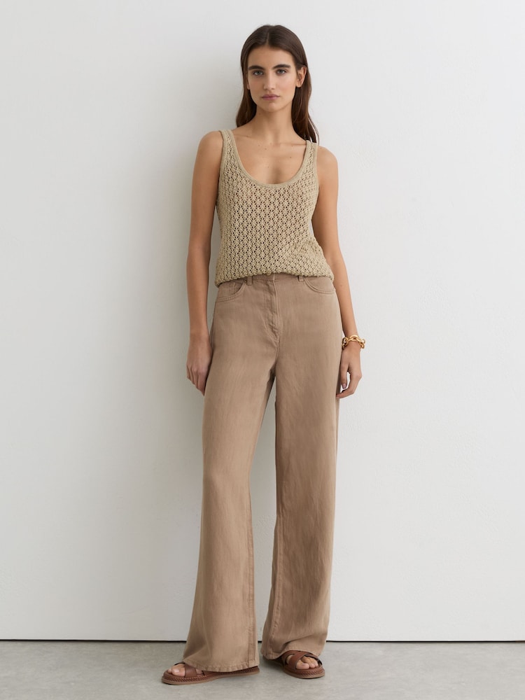 Reiss Carmen Lyocell-Linen Wide-Leg Trousers - Bild 1 von 8