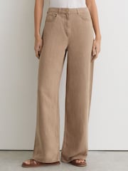 Reiss Carmen Lyocell-Linen Wide-Leg Trousers - Bild 4 von 8