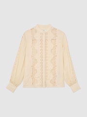 Reiss Pale Yellow Mia Blouse - Image 2 of 8