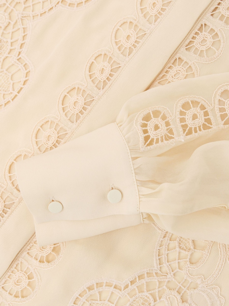 Reiss Pale Yellow Mia Blouse - Image 8 of 8