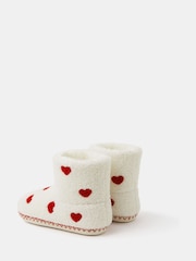 Accessorize Girls Heart Print Slipper Boots - Slika 2 iz 3