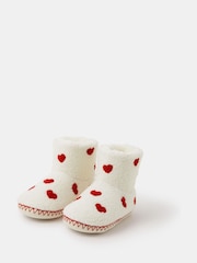 Accessorize Girls Heart Print Slipper Boots - Slika 3 iz 3