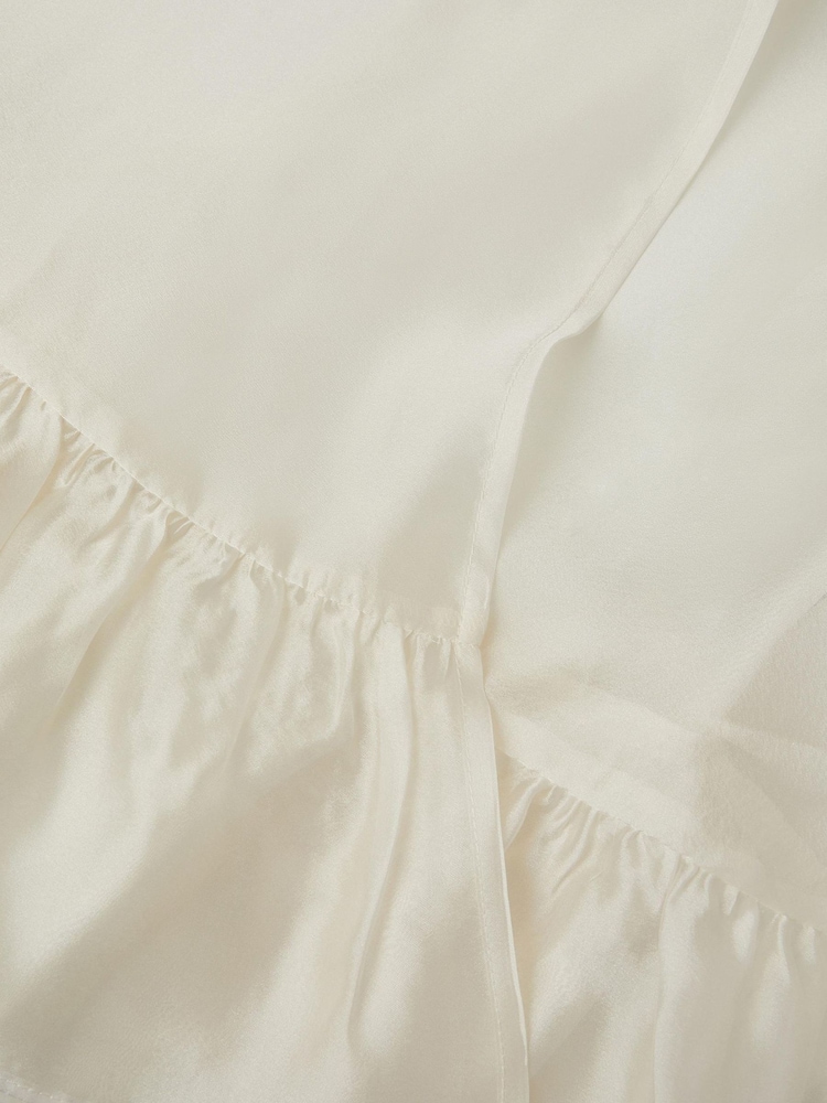 Monsoon White Pearl Trim Organza Cape Poncho - Image 4 of 4 Monsoon White Pearl Trim Organza Cape Poncho - Image 4 of 4