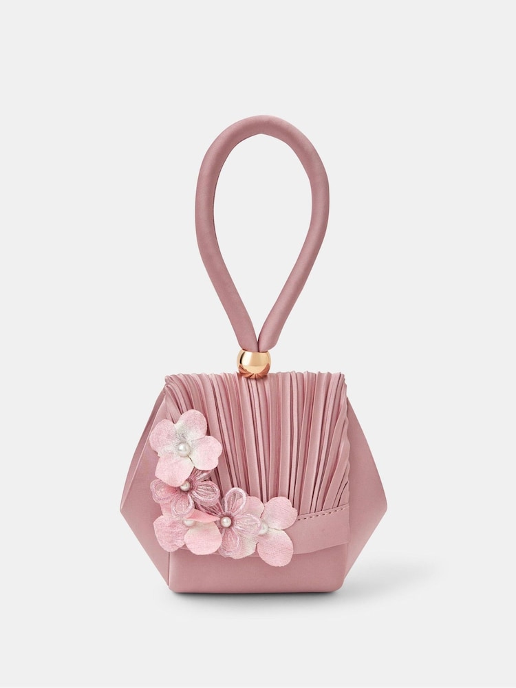 Monsoon Purple Rebecca Flower Embellished Bangle Bag - Image 1 of 3 Monsoon Purple Rebecca Flower Embellished Bangle Bag - Image 1 of 3