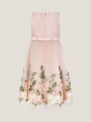 Monsoon Pink Aisha Appliqué Butterfly Ruffle Party Dress - Image 3 of 4