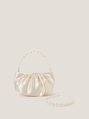 Monsoon Cream Pearl Headband & Satin Bag Set - Image 1 of 4