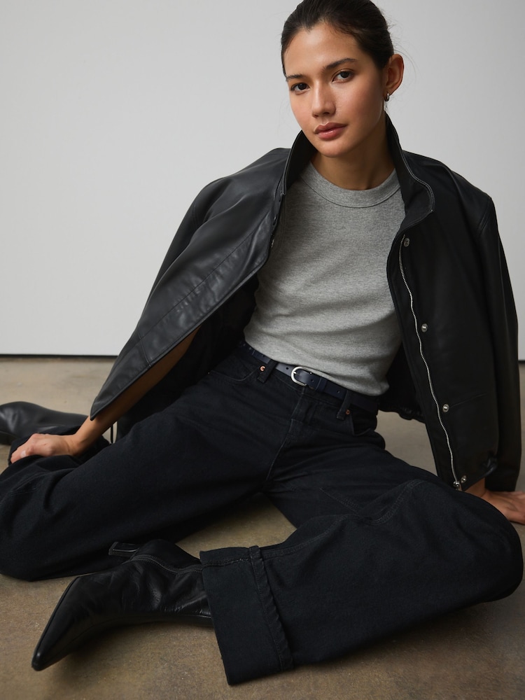 グレー マール - リブ レーサー タンクトップ ノースリーブ トップス - 画像 6 / 6